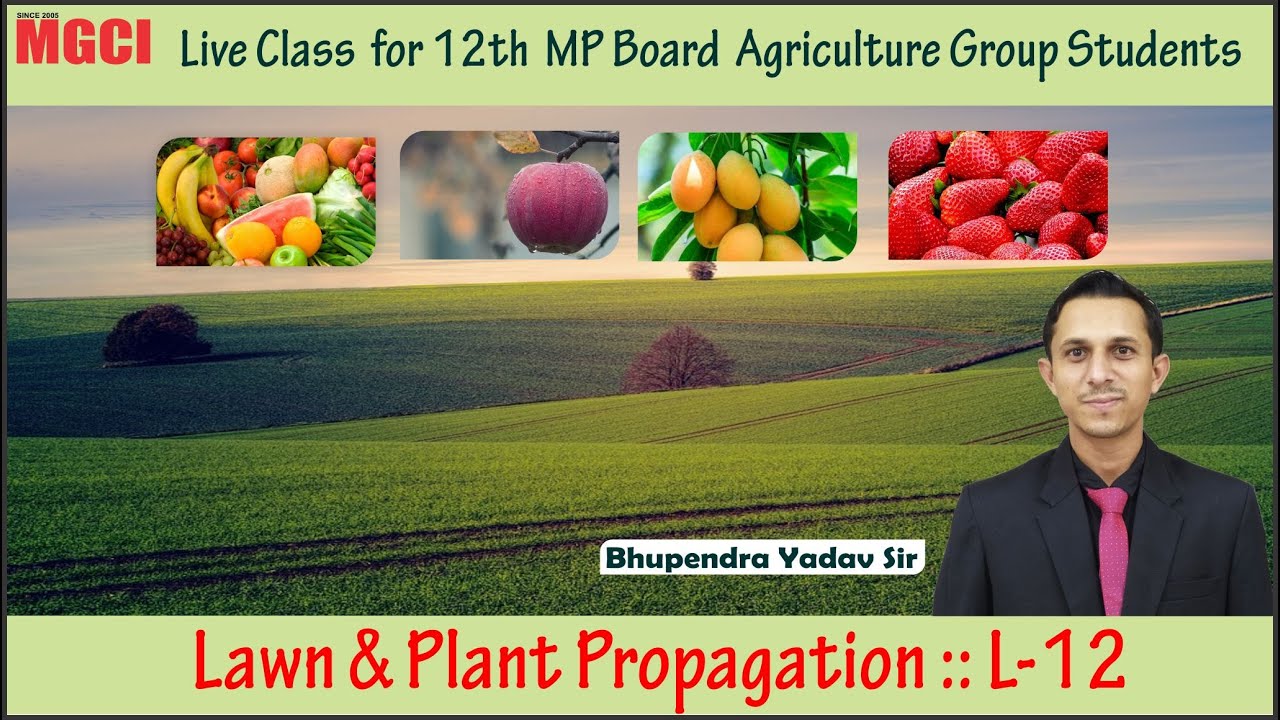 12th MP Board Live Classes (Agriculture Group) :: Lawn & plant Propagation :: L-12