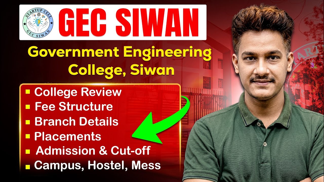 GEC Siwan College Review | admission, placement, cutoff, fee, branch, campus, hostel, mess #gecsiwan