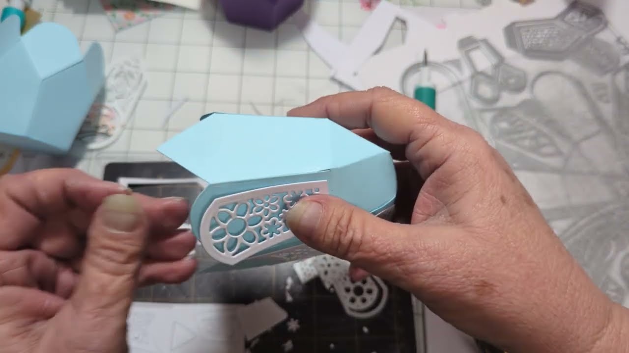 Doing some decorating of my Matryoshka Doll from the Tonic Die set 