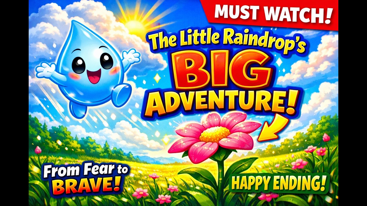 The Little Raindrop Who Learned to Be Brave | Bedtime Stories