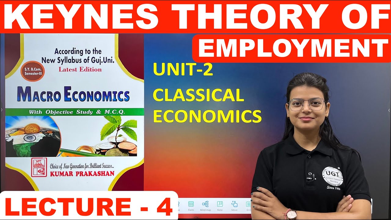 Keynes Theory of Employment | Macro Economics | Lecture - 4 | UGT