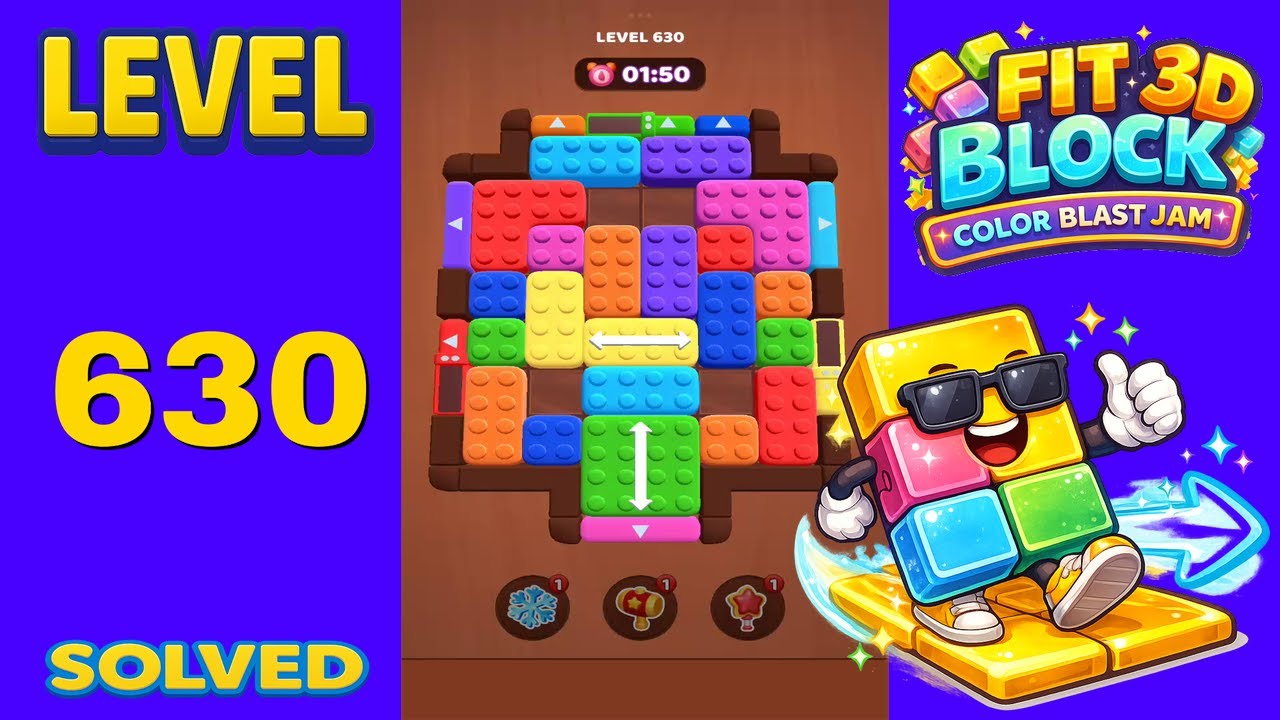 Fit Block 3D &ndash; Level 630 | Walkthrough Fast & Clean Solution