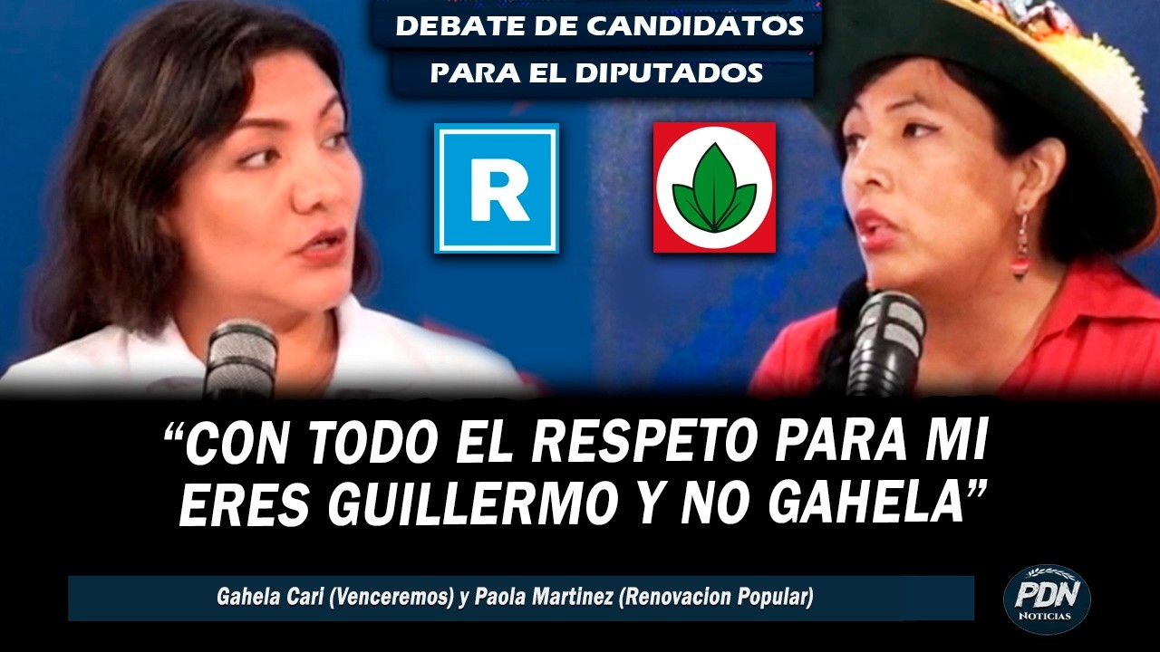 GAHELA CARI (VENCERMOS) VS PAOLA MARTINVEZ (RENOVACION POPULAR) CANDIDATOS A DIPUTADOS
