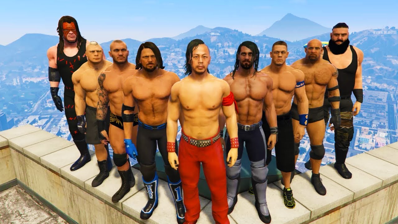 GTA 5 MAZE BANK ROYAL RUMBLE MATCH (GTA V WWE Mods)