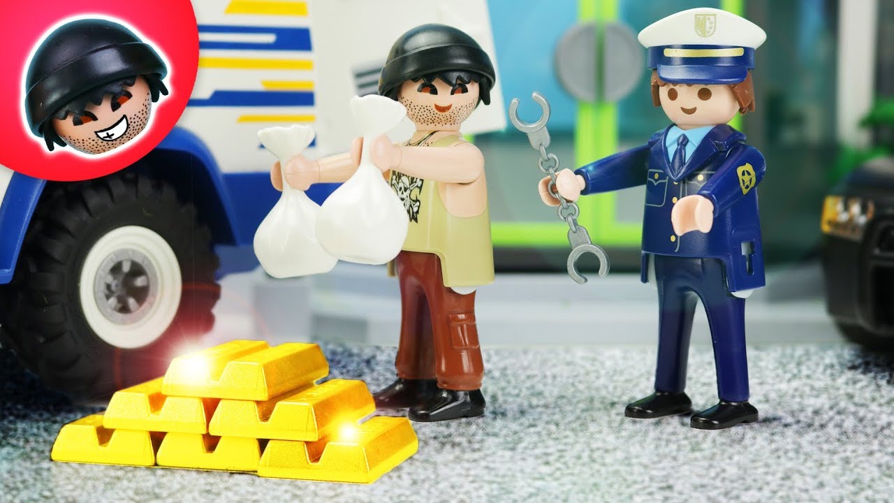 Überfall auf den Geldtransporter! Playmobil Polizei Film - KARLCHEN KNACK #214