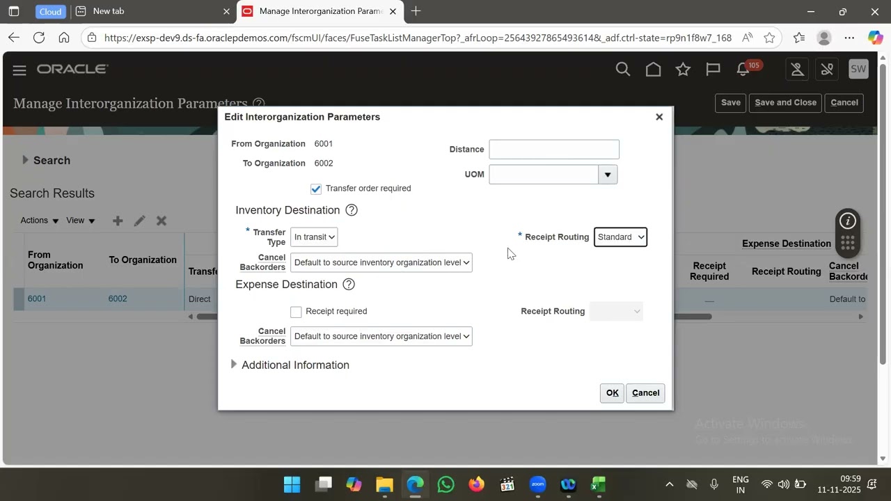 Min Max Planning at Organization Level(1) in Oracle Fusion