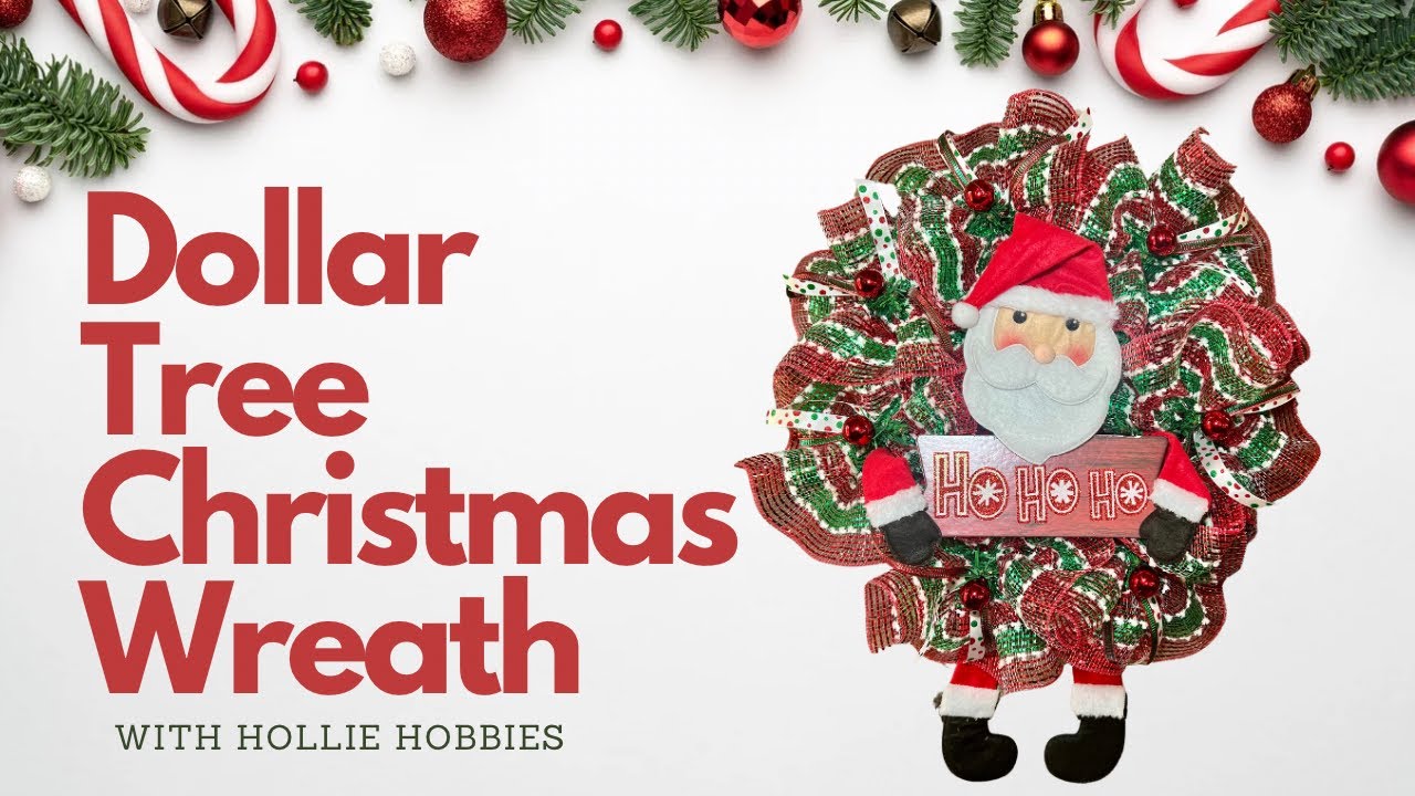 How To Make a Christmas Wreath/ DIY Dollar Tree Christmas Wreath/ Dollar Tree DIY Christmas Decor