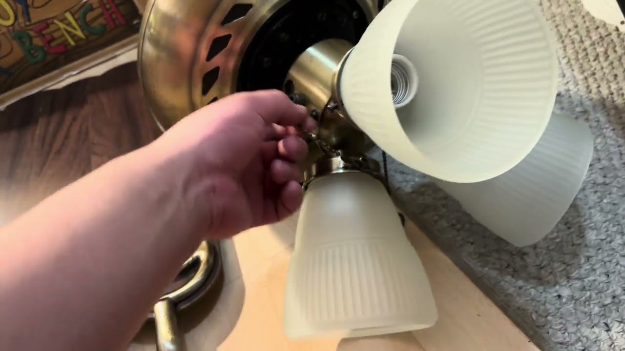 The Harbor Breeze Contempo ceiling fan is now complete 
