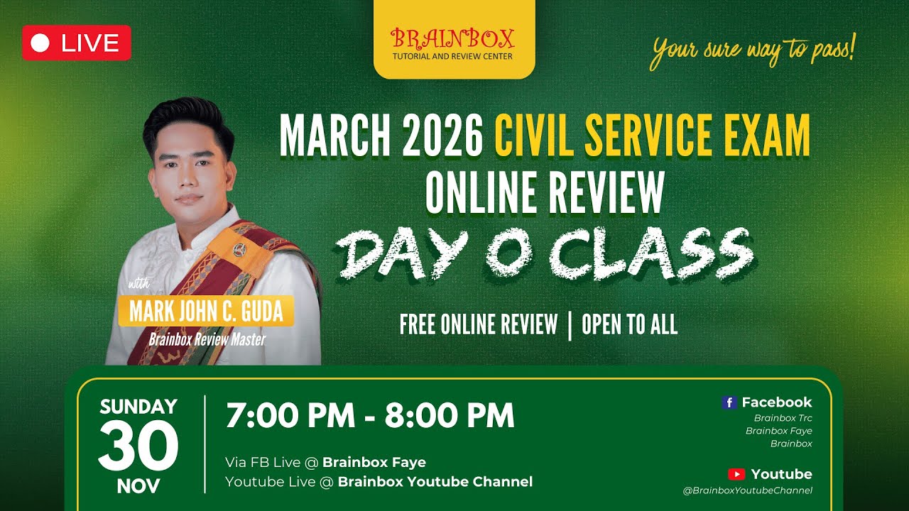 Brainbox Online Civil Service Review | Day 0 - November 30, 2025