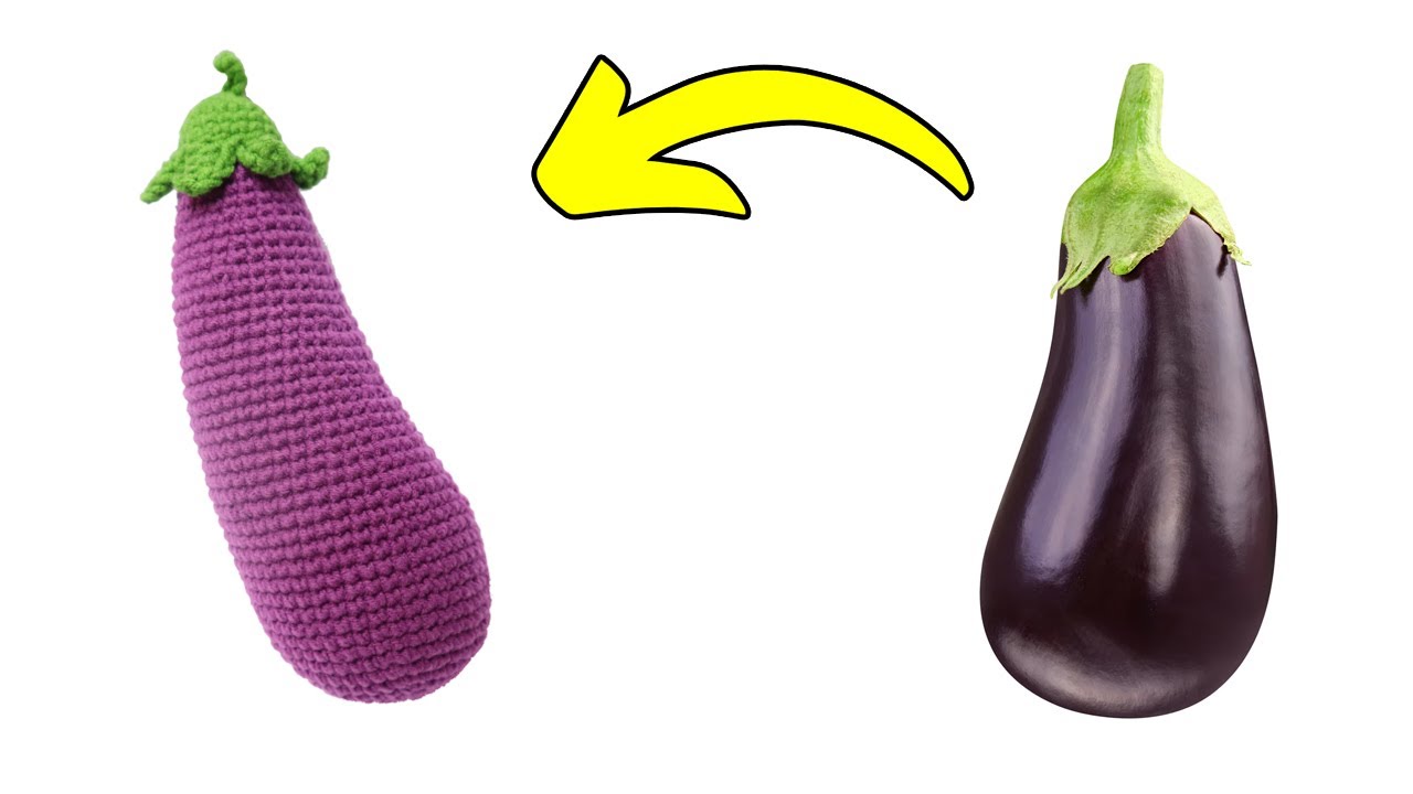 🍆 Баклажан крючком | Баклажаны крючком узор | Баклажаны Амигуруми