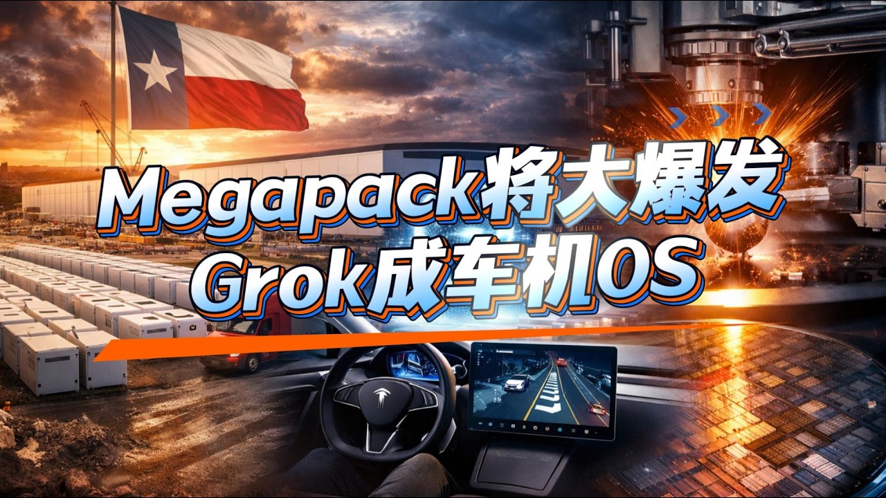 2/24｜德州超大Megapack工厂｜Grok 车辆OS化｜V2L OTA｜EUV产能突破｜Model YL欧洲倒计时｜FSD判断力进化｜Robotaxi 文化｜全球EV结构变化#马斯克 #特斯拉