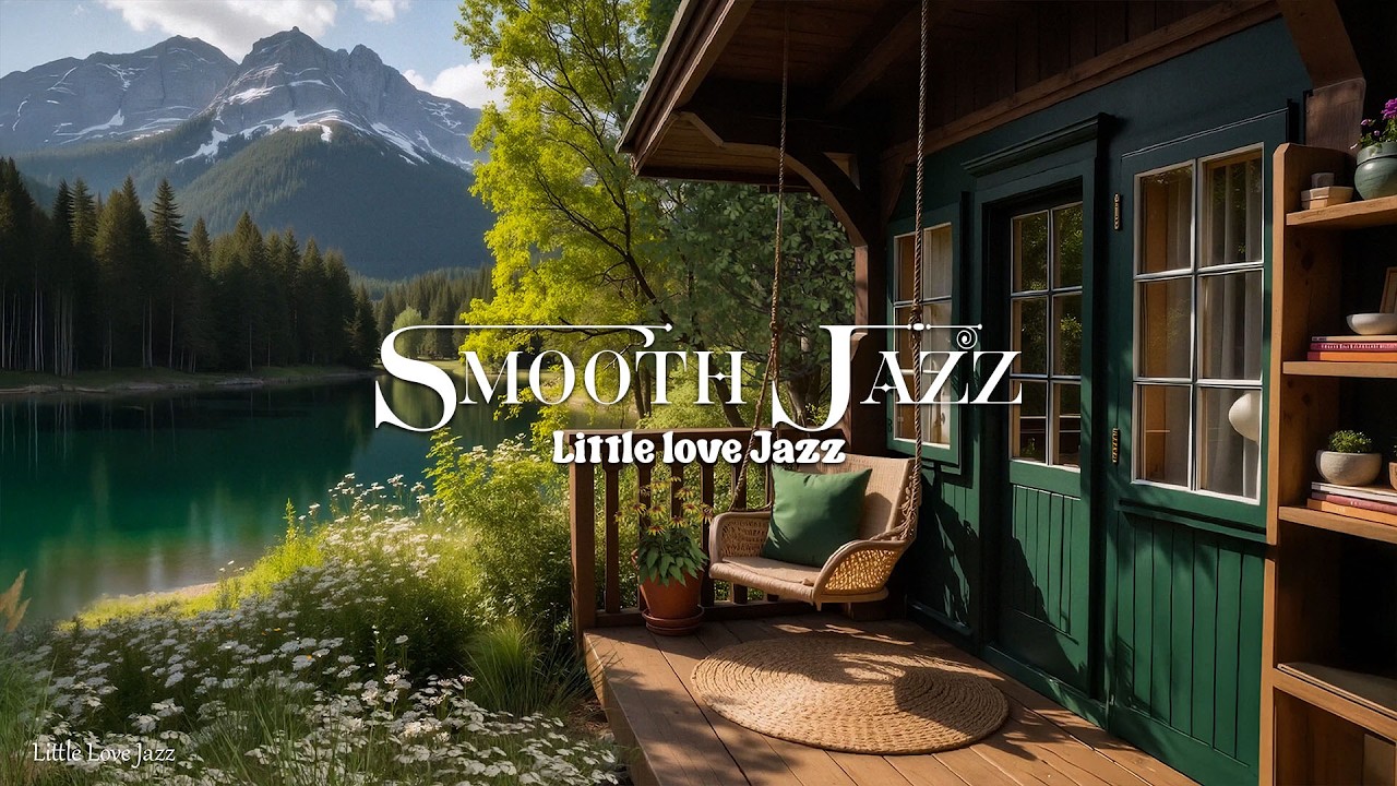 Peaceful Lakeside Balcony Ambience ☕ Soft Relaxing Jazz Music for Study, Work & Relaxation