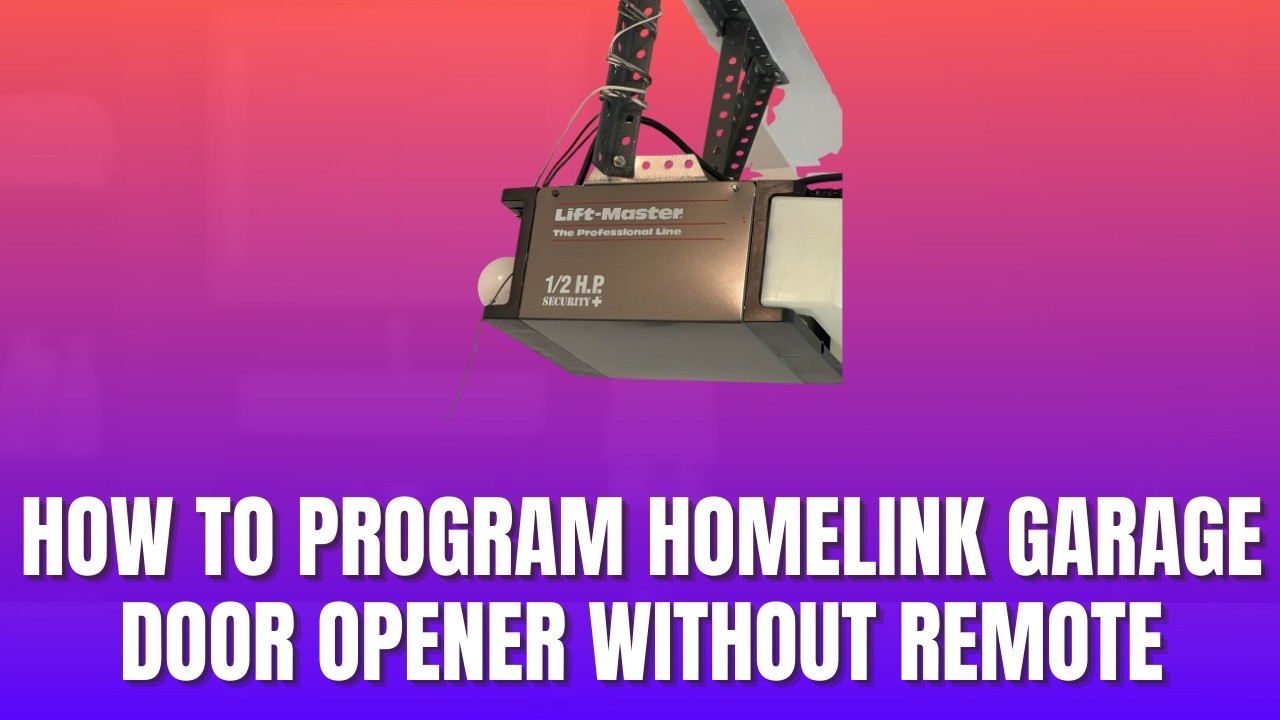 Как запрограммировать привод гаражных ворот Homelink без пульта дистанционного управления [2026]