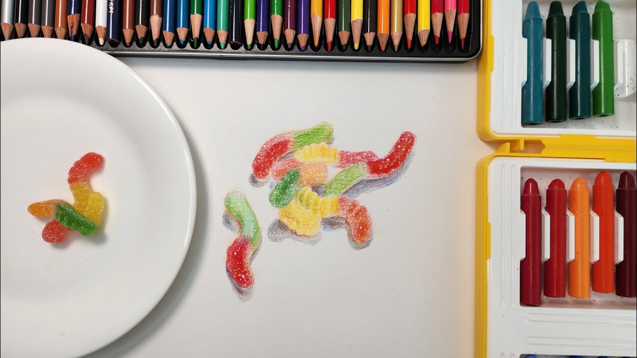 ​[Speed Paint] Drawing Gummy Worms 🍬