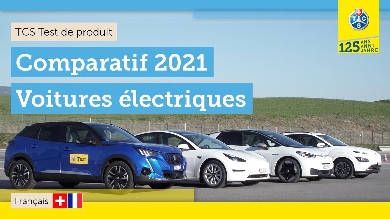 Comparatif de quatre véhicules électriques: Tesla, Peugeot, VW, Hyundai