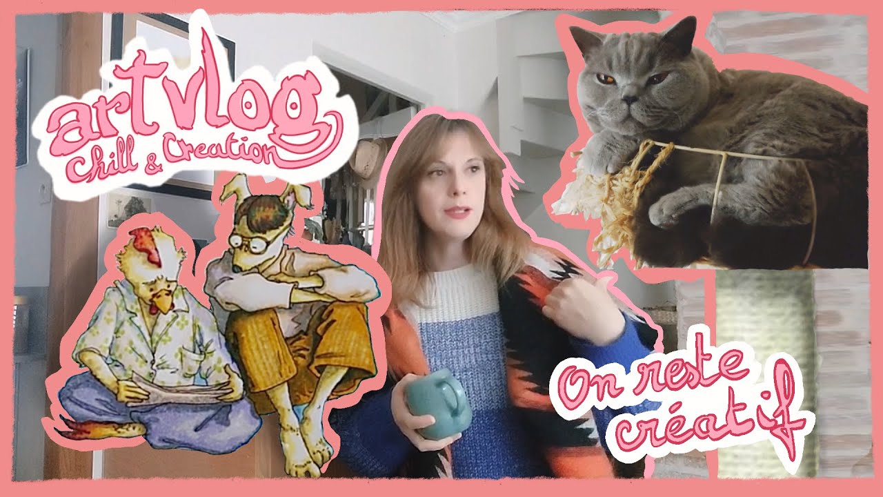 Art studio vlog, routine gouache, des croquis, des carnets et des markers Ohuhu