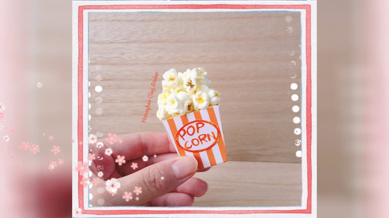 小蜜蜂迷你教學-爆米花黏土教學 Polymer Clay Tutorial  -Popcorn  part1