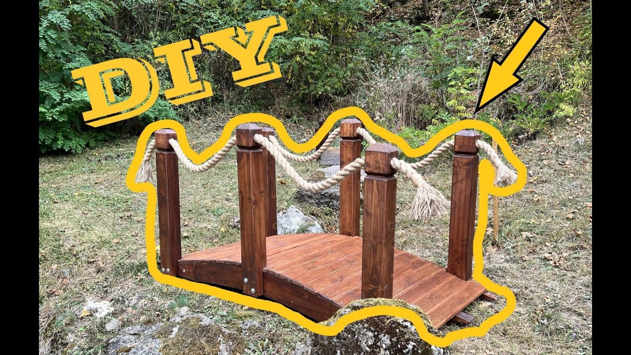 Garden Bridge Build | DIY | WOODWORKING |ROPE RAILING | HAND MADE |