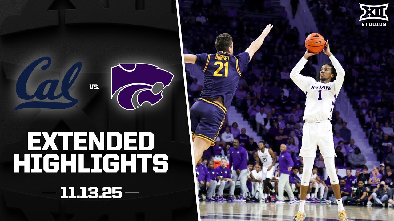 Cal vs. Kansas State Extended Highlights | 2025-26 Big 12 Men's Basketball