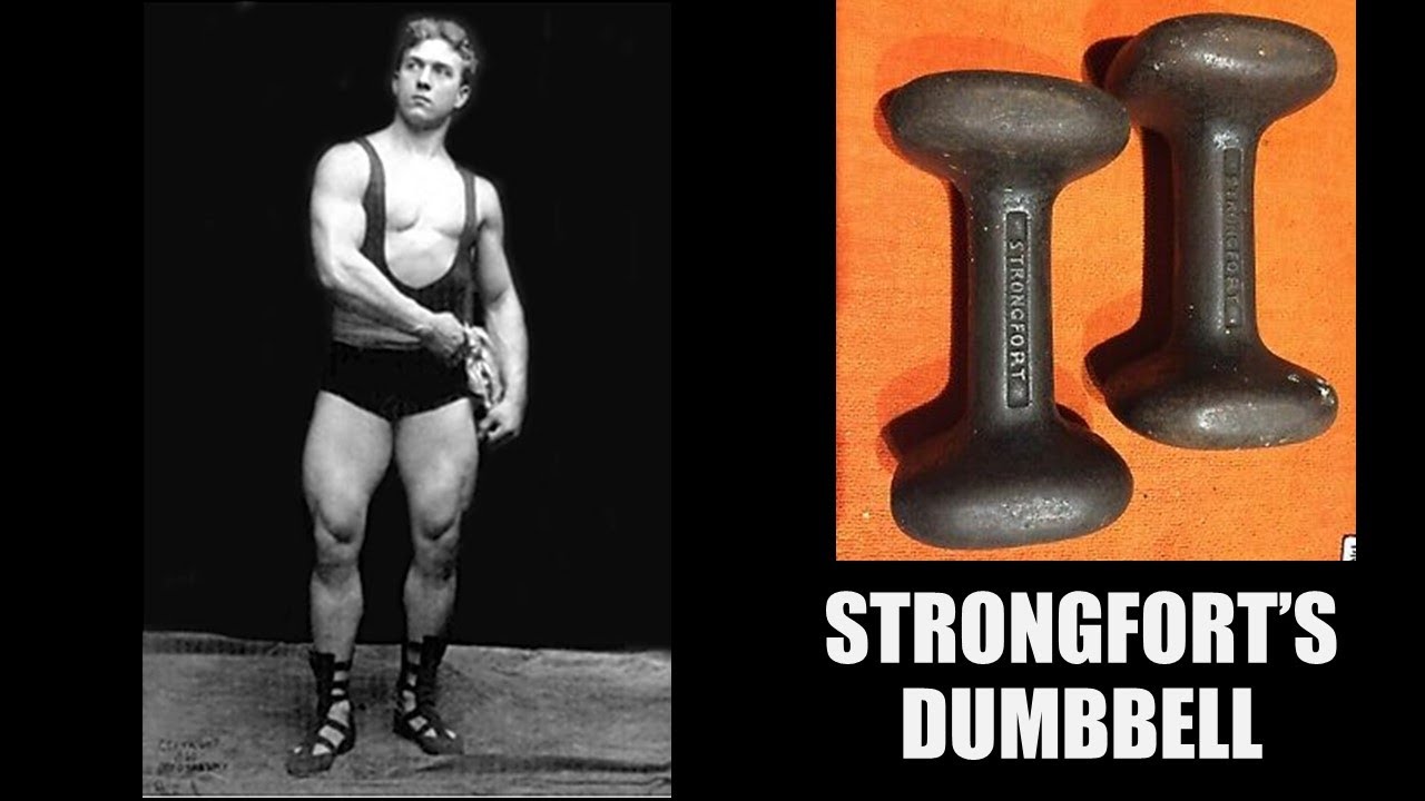 LIONEL STRONGFORT'S DUMBBELL!! EARLY PROGRESSIVE RESISTANCE FOR THE LIGHT DUMBBELL SYSTEM