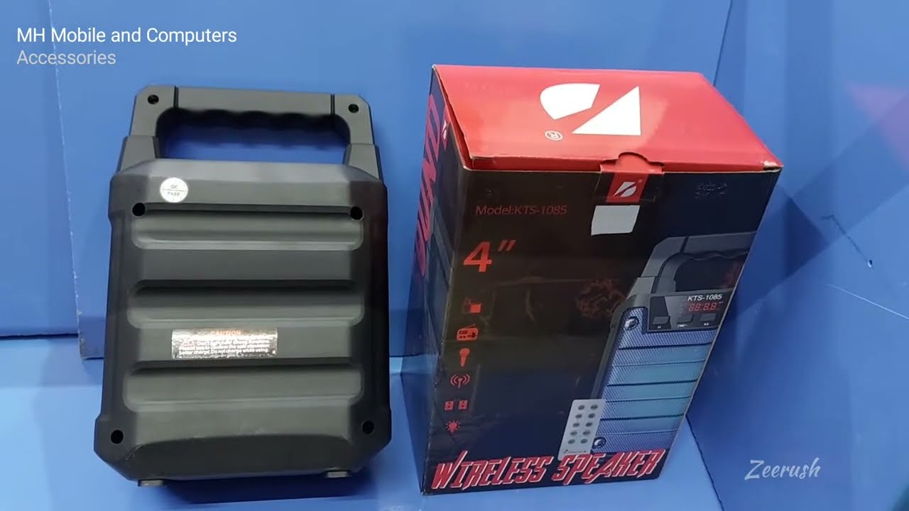 Portable KTS-1085 Wireless Bluetooth Speaker- Support USB.SD Card,FM Radio,Aux - Blue