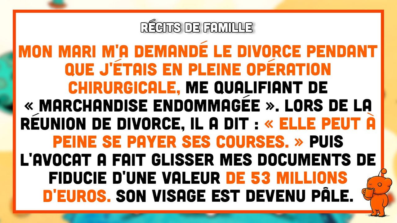 Mon mari a divorcé de moi en pleine opération chirurgicale, disant que j'étais de la...