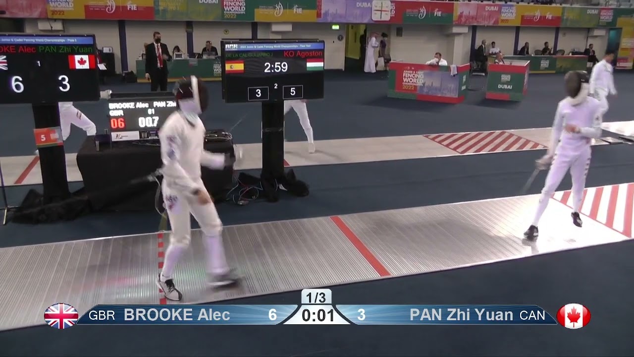 2022 230 T32 14 M E Cadets Individual Dubai UAE WCH 5 PAN CAN vs BROOKE GBR