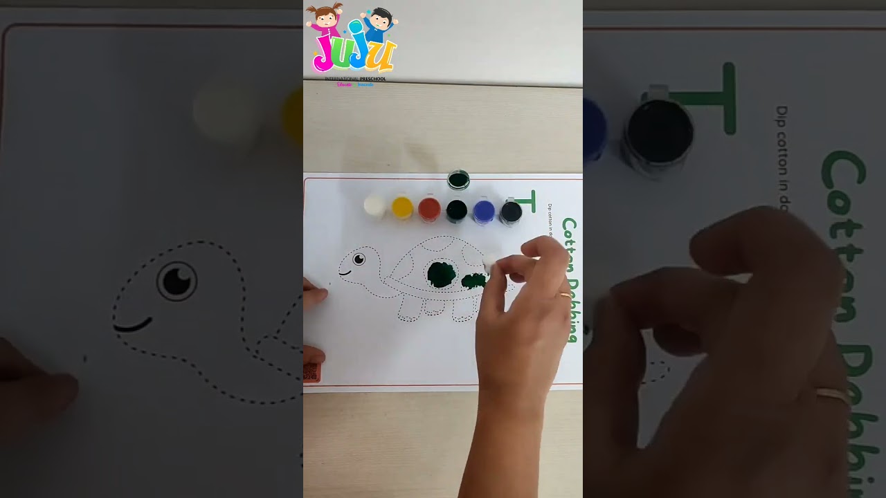 cotton dabbing activity sheet for kids #kids #learningisfunwithus #preschool #learningthroughplay