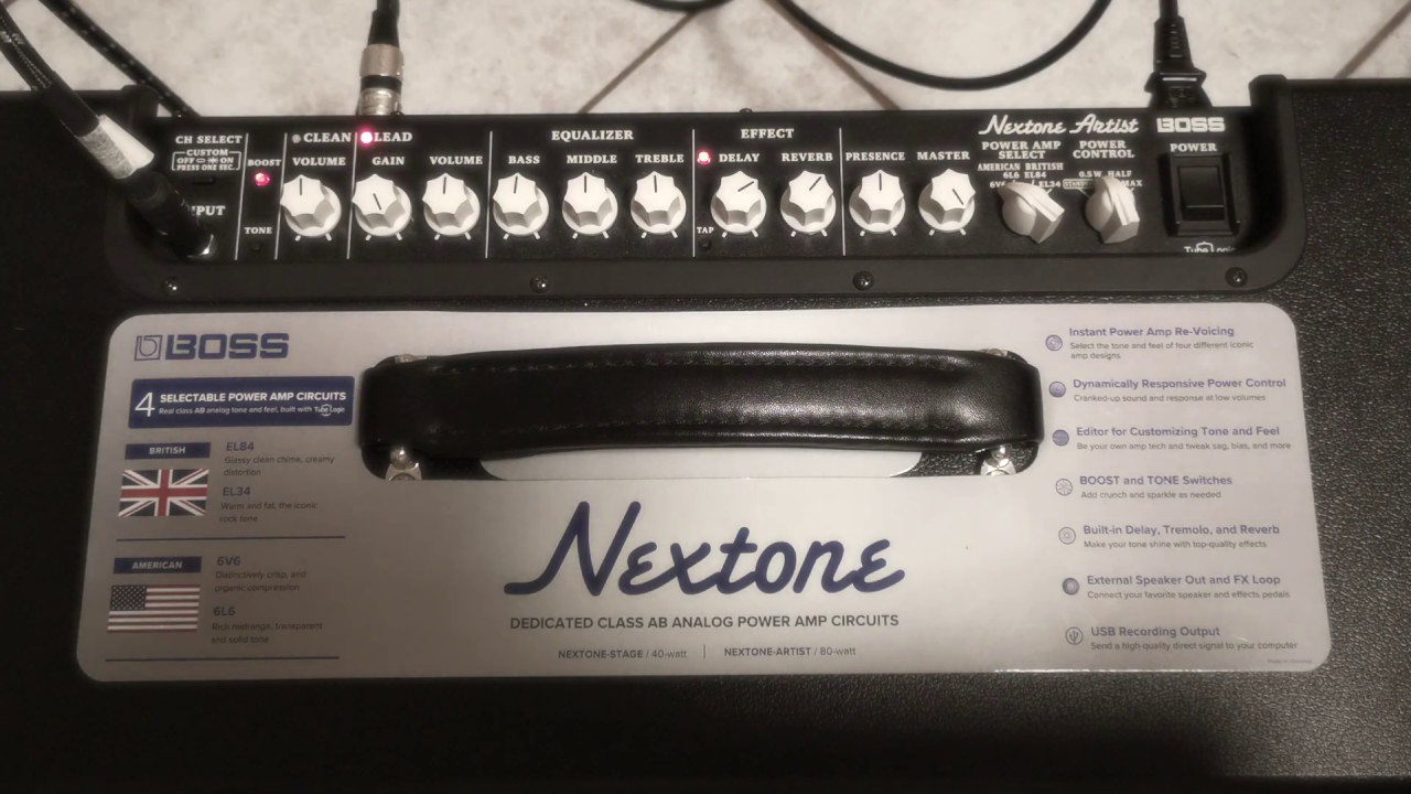 Boss Nextone Artist Lead Channel Comparison: 6V6 6L6 EL84 EL34
