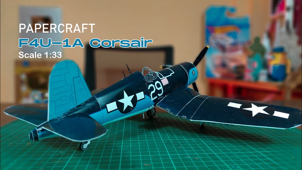 F4U Corsair Aircraft Paper Model | Papercraft