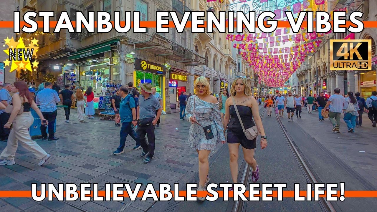 Istanbul Turkey 2025 Istiklal Street Vibes | LOCALS & TOURISTS | Shops, Cafes, Real Life in 4K