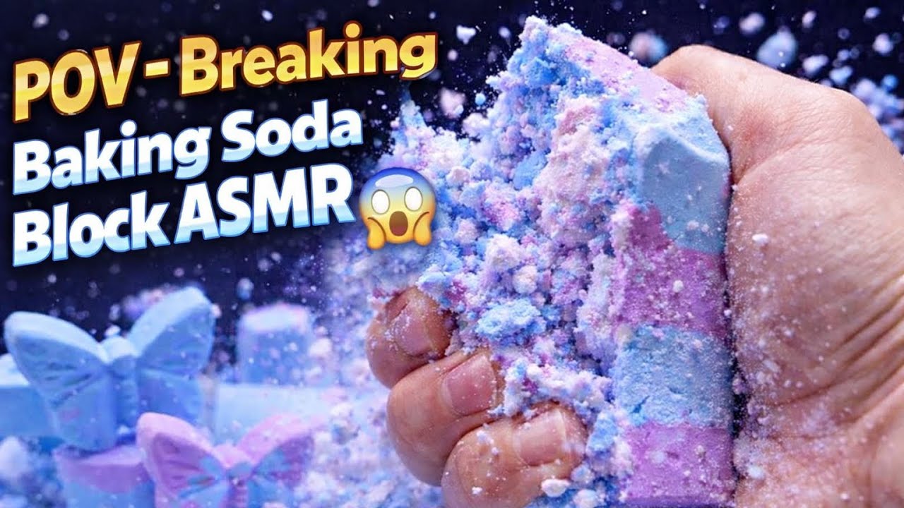 POV- Breaking Baking Soda Block ASMR 