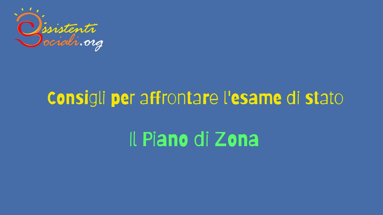 Il Piano di Zona