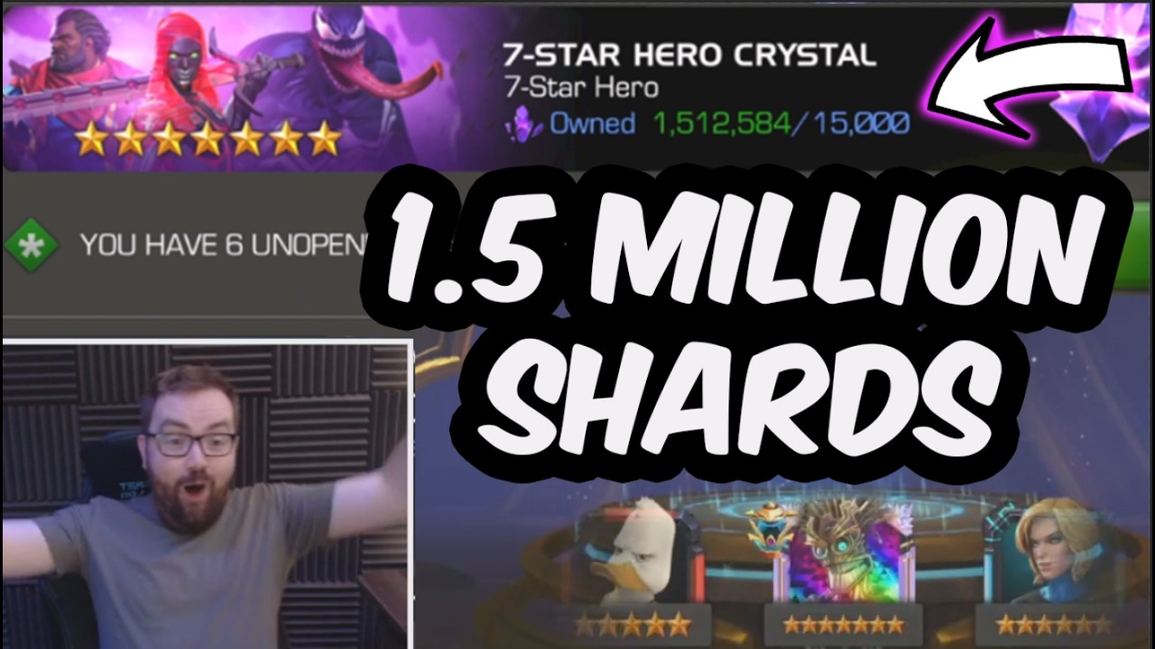 Opening 1,500,000 7 Star Hero Crystal Shards - THE PERFECT CEO ENDING! - Marvel Contest of Champions