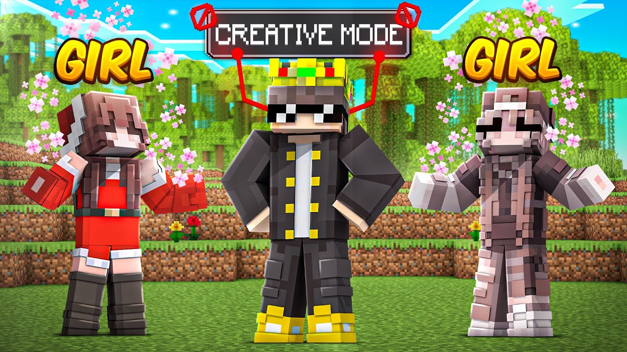 I Secretly Used 'CREATIVE MODE' To Impress GIRLS In This Minecraft Server! | Cuties SMP
