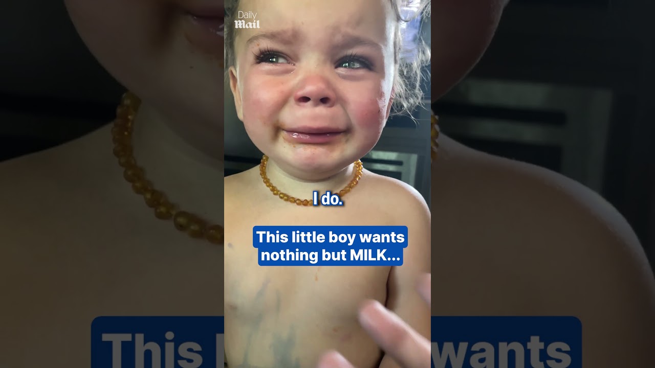 Toddler has hilarious tantrum over milk
