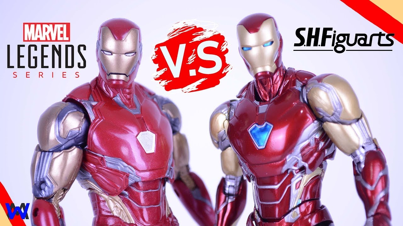Marvel Legends Avengers Endgame Iron man Mark 85 vs S.h Figuarts Avengers Endgame Iron man Mark 85