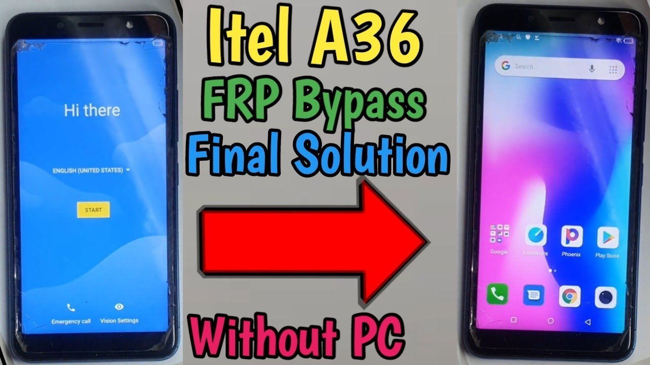 Itel A36  FRP Bypass Google Account A36 Bypass 100% Without PC