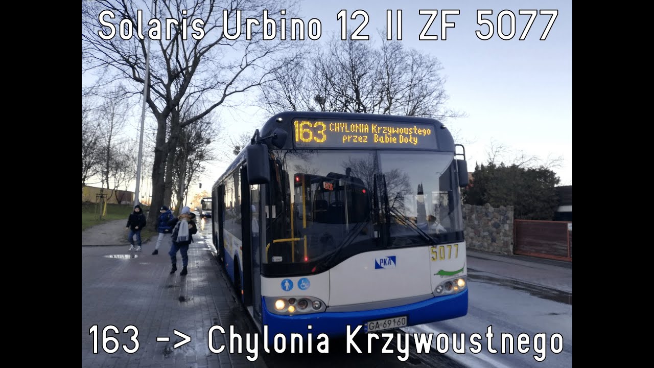 Solaris Urbino 12 II ♪ ZF ♪ #5077 PKA Gdynia [163 - Chylonia Krzywoustnego]