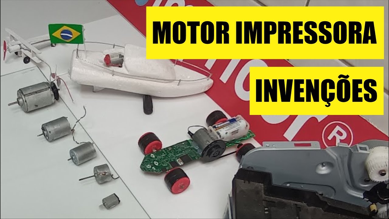 IDEIAS COM MOTOR DE IMPRESSORA (PROJETOS DIY)