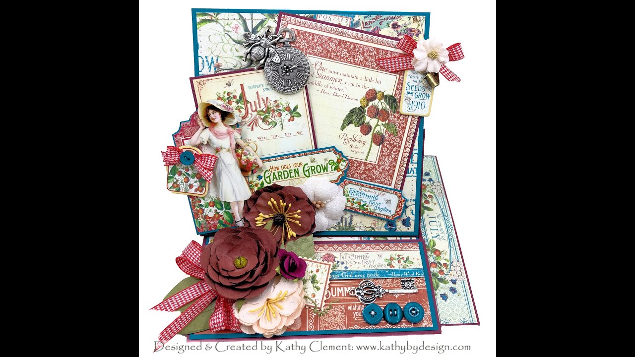 Graphic 45 July Time to Flourish Desk Folio Tutorial