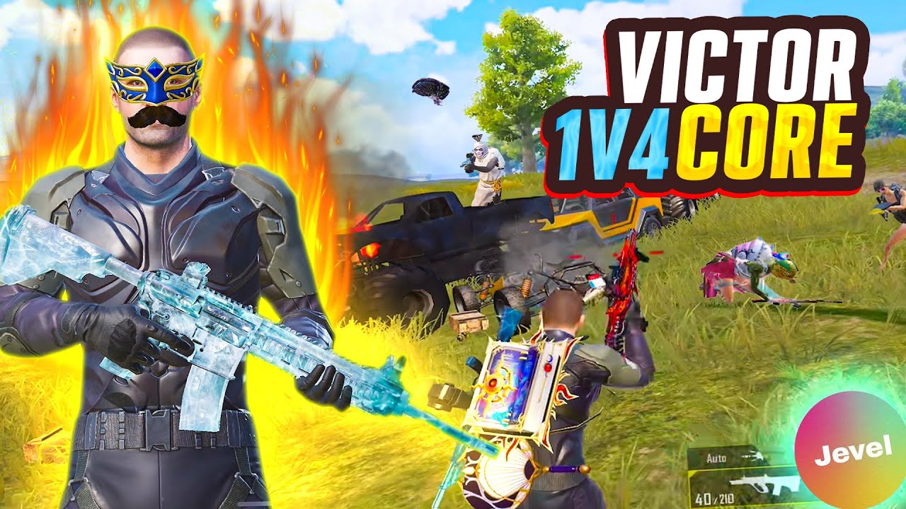 VICTOR CORE ONLY 1V4 IN FUN BGMI JEVEL COMMENTRY |