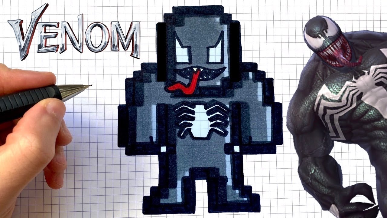 TUTO DESSIN VENOM PIXEL ART MARVEL