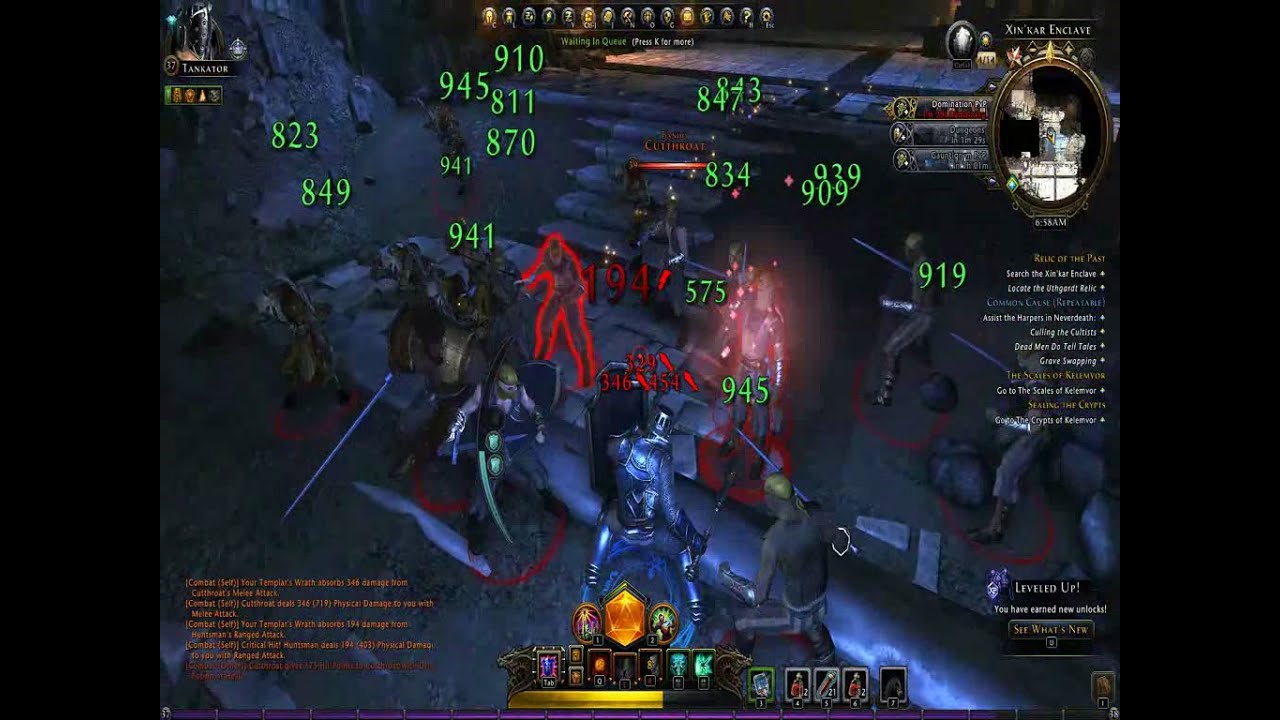 Neverwinter Oathbound Paladin stats, build and tanking a bunch of mobs