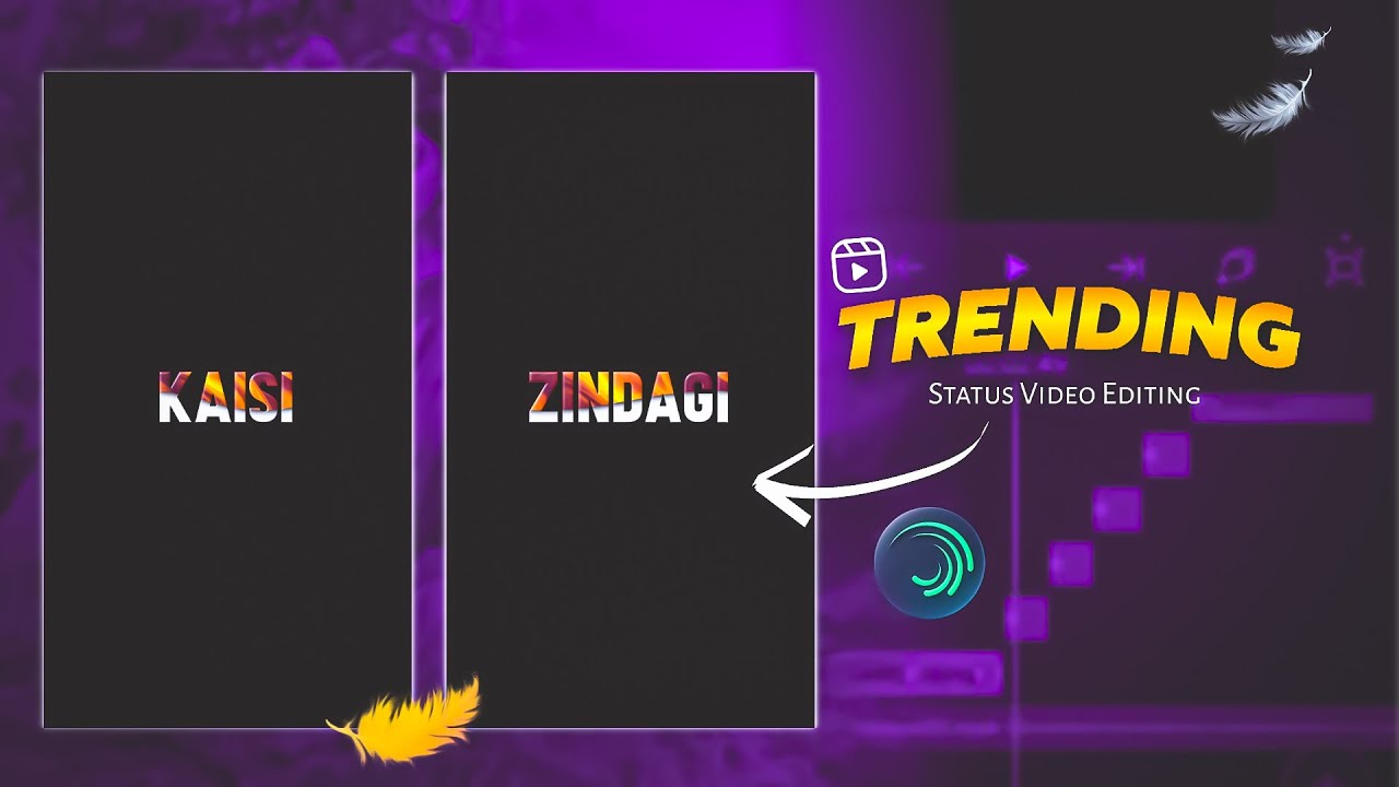 Trending Black Screen Lyrics Video Tutorial 🔥 | Alight Motion Lyrics Status Editing Hindi