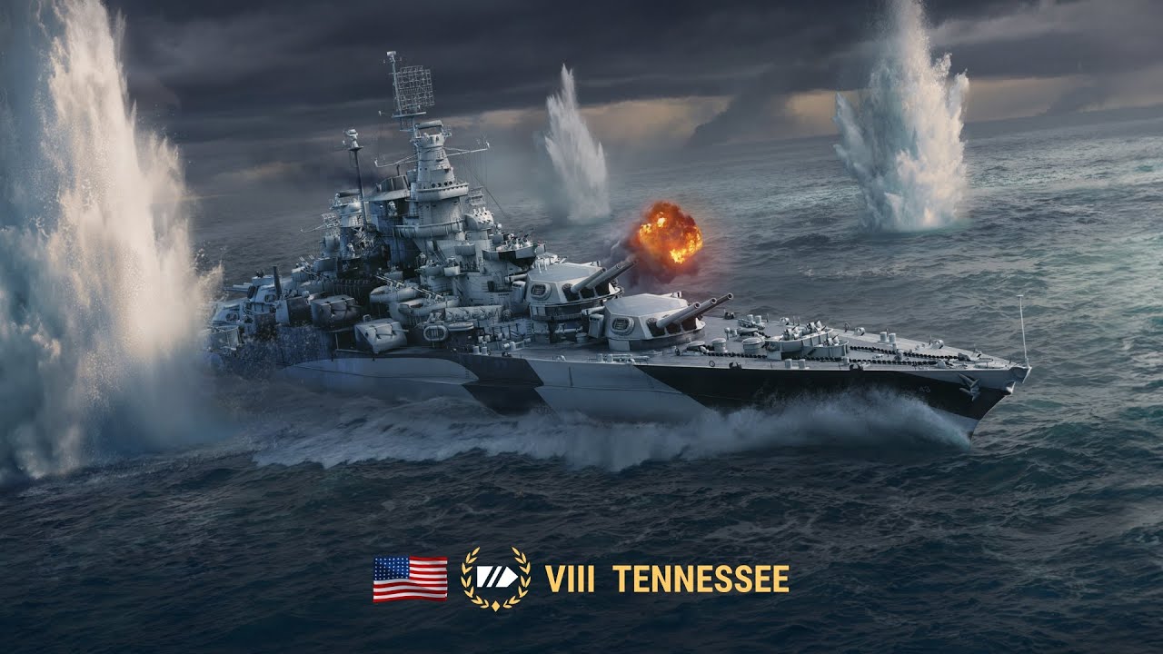 World of Warships Jogando modo Briga com o Tennessee - Brasil x Argentina