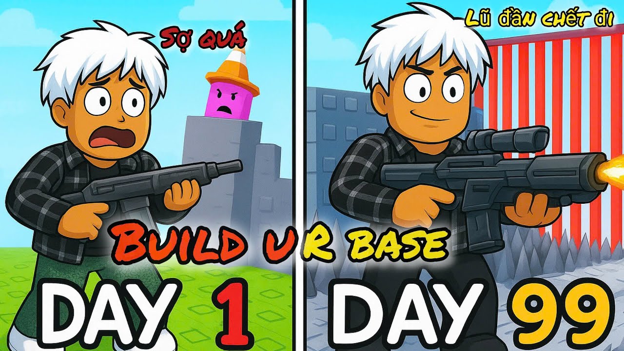 ROBLOX|  Bảo Vệ Tòa Thành Khỏi ZOMBIE KHỐN KIẾP | BUILD UR BASE