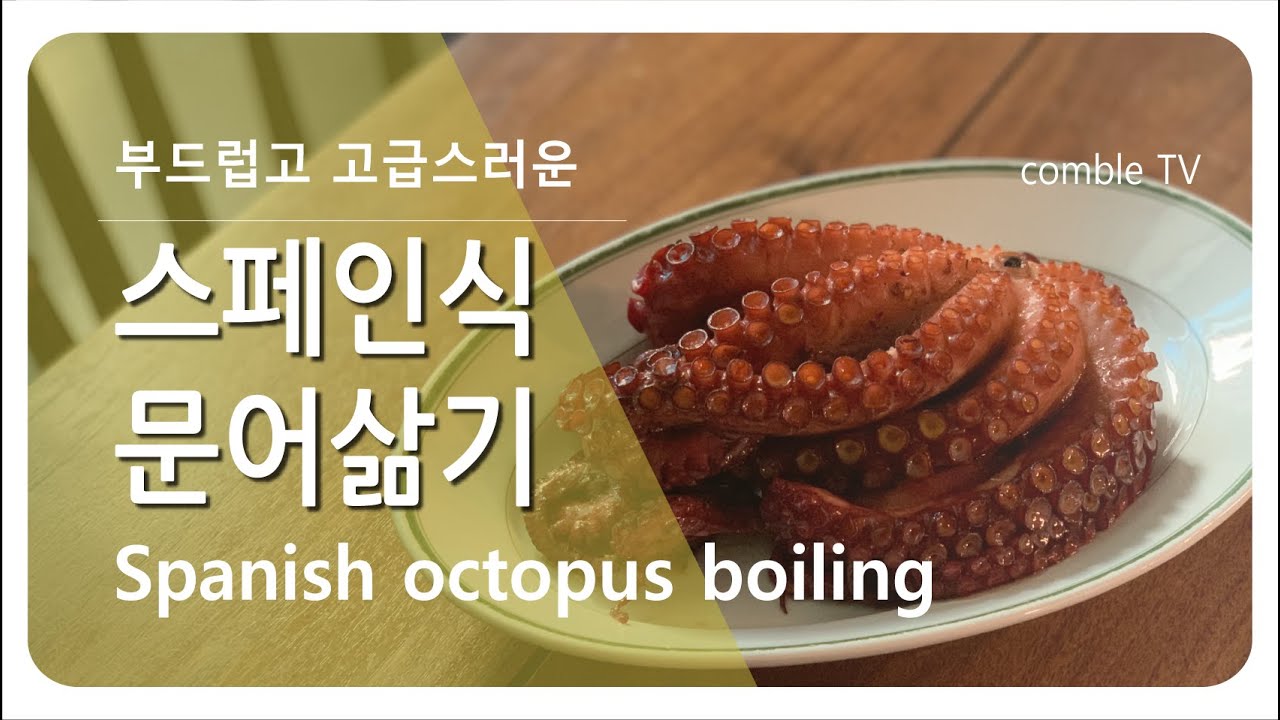 스페인식 문어 삶는 법 - 부드럽고 고급스러운 문어 삶기, 스페인 하숙 음식 추천[꽁블tv]