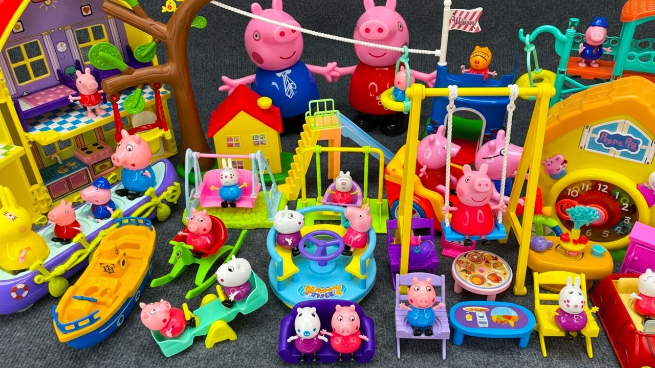 15 Minutes Satisfying with Unboxing Peppa Pig House and Slide Castle Playset ASMR 🐷 Funny Peppa Toys
