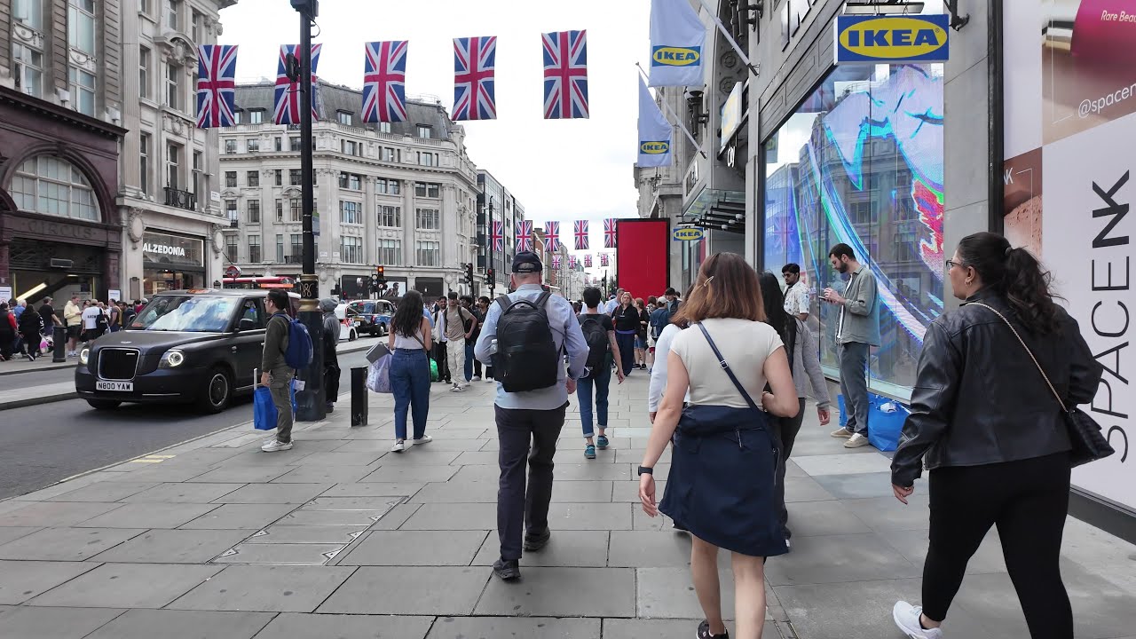 London Walking Tour | Oxford Street, Oxford Circus, Edgware Road | 4K HDR City Walk